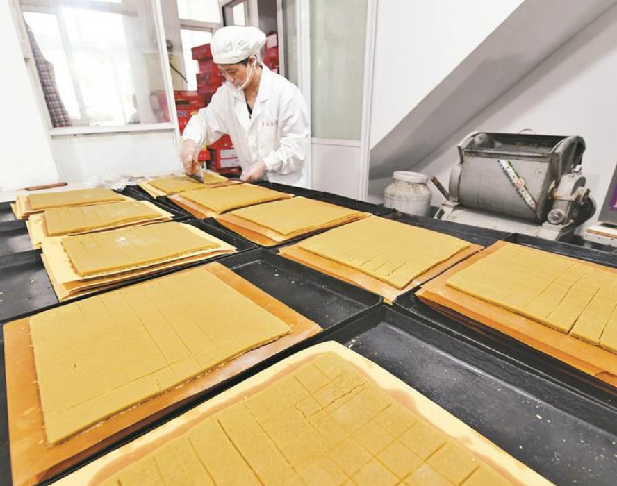 安徽巢湖手工綠豆糕 留住端午本土老味道