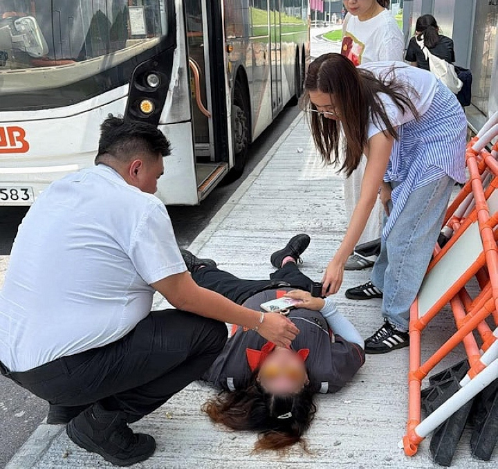 赤鱲角巴士女車長不適暈倒 九巴：情況已好轉