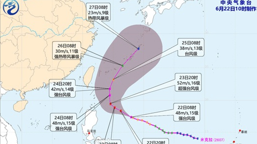颱風「米克拉」加強為強颱風級 中國部分海域陣風可達10至11級
