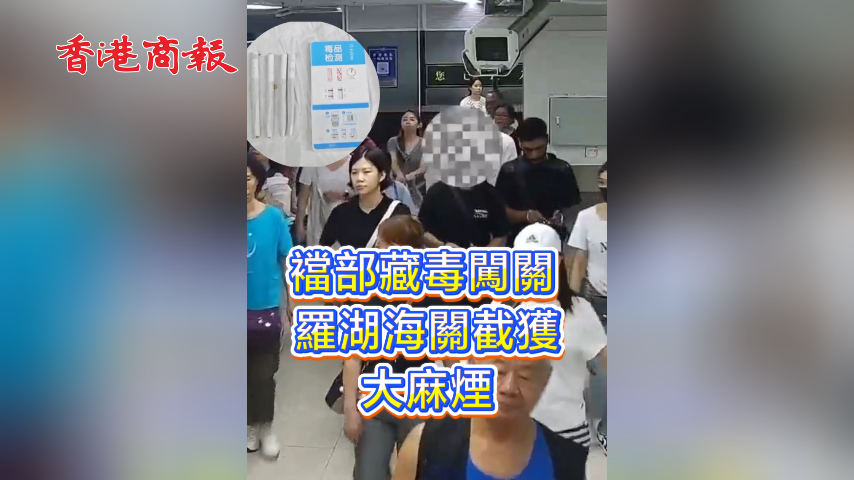 有片丨襠部藏毒闖關 羅湖海關截獲大麻煙