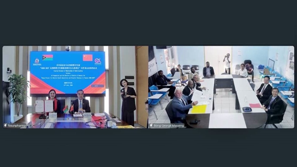 共享基金會與瓦努阿圖衞生部簽署合作備忘錄 啟動衞生健康及援災無人機項目