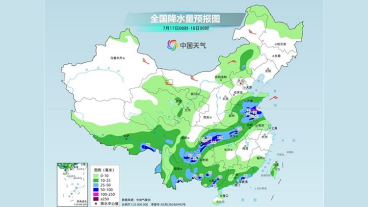 我國較強降雨帶將逐步向南 持續高溫將緩和