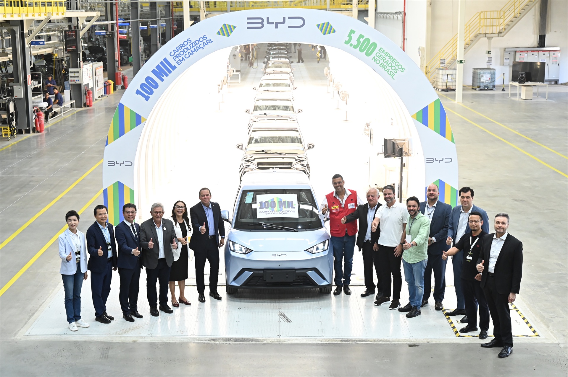 比亞迪巴西工廠下線第10萬輛新能源汽車，員工規模突破5500人