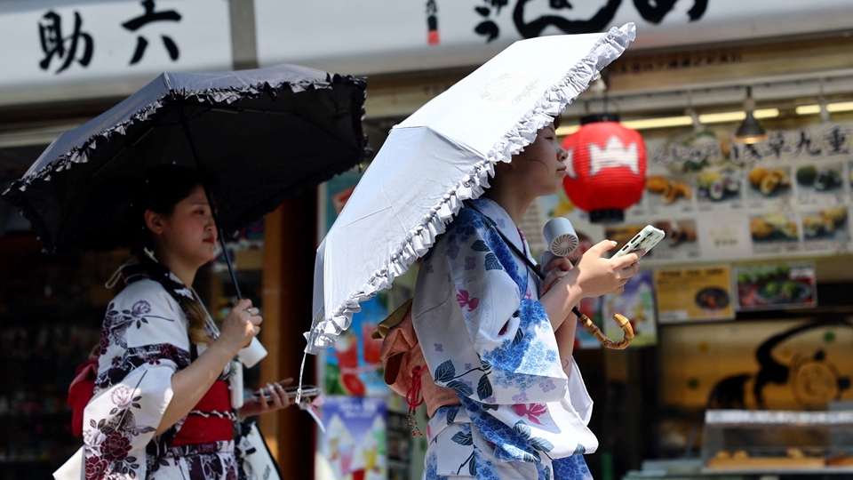 日本最高氣溫升至40度攝氏 首次出現酷暑日