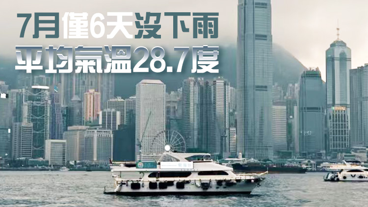 7月總雨量較正常值高逾一倍 「紅霞」襲港期間雨量最高超300毫米