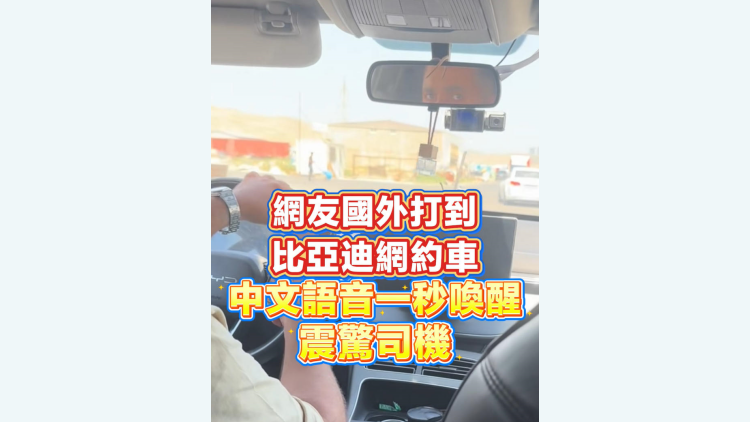 有片丨網友國外打到比亞迪網約車 中文語音一秒喚醒震驚司機！