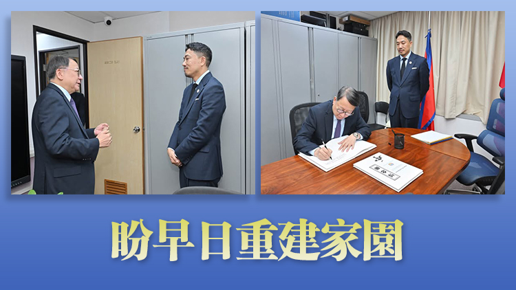 陳國基到尼泊爾駐港領事館簽弔唁冊 哀悼泥石流遇難者