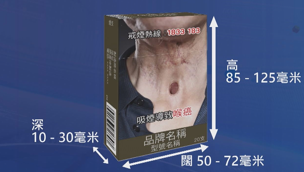 香煙產品統一包裝設計法例明年3月生效 違規最高罰5萬元