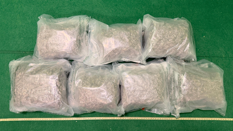 海關機場檢11.2公斤懷疑大麻花 34歲內地男旅客被捕