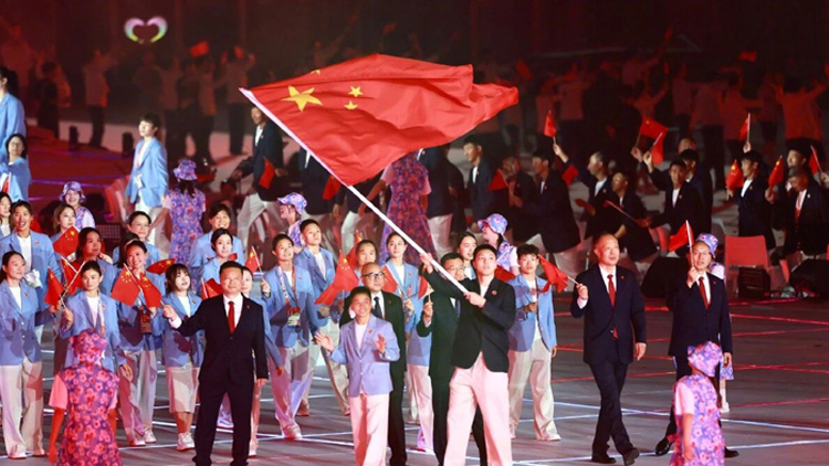 開幕！中國體育代表團入場！