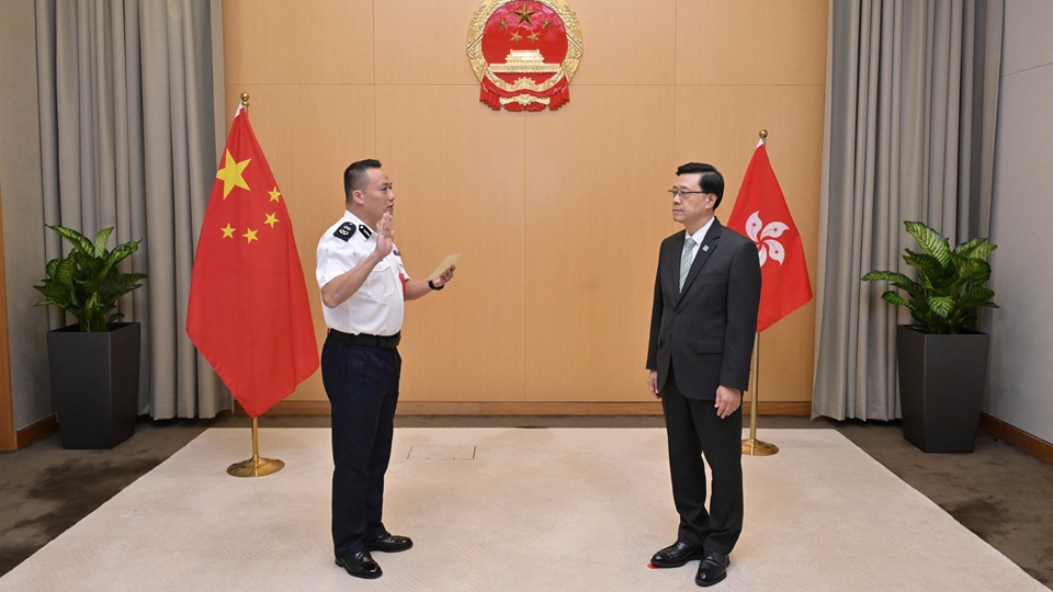 江學禮擔任警務處維護國家安全部門負責人 今日生效
