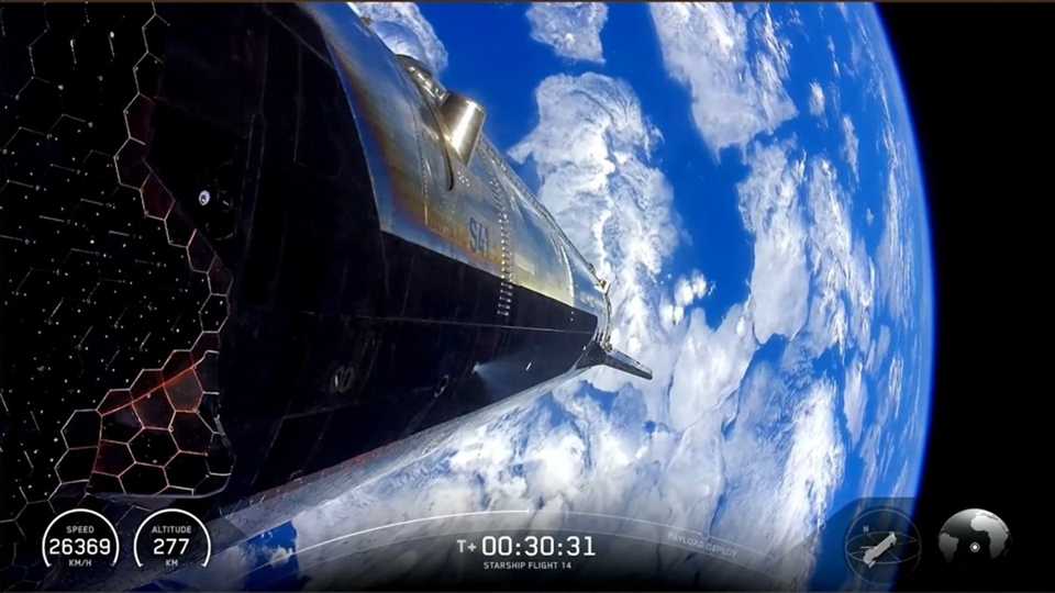 Space X「星艦」首次成功進入地球軌道 將部署26顆星鏈V3衛星