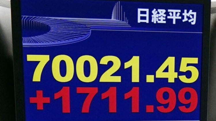 加息壓力緩解提振亞太股市 日股一度重返7萬點