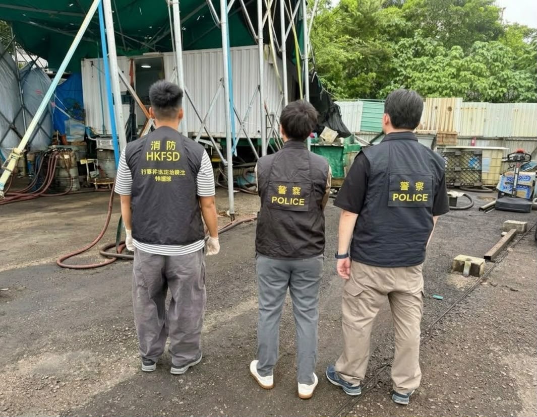 警方破上水非法加油站 拘七旬漢檢2200公升柴油