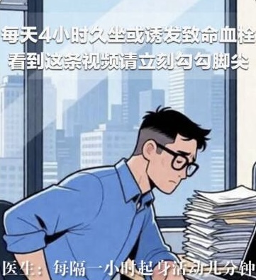 有片｜每天久坐4小時或引發致命血栓