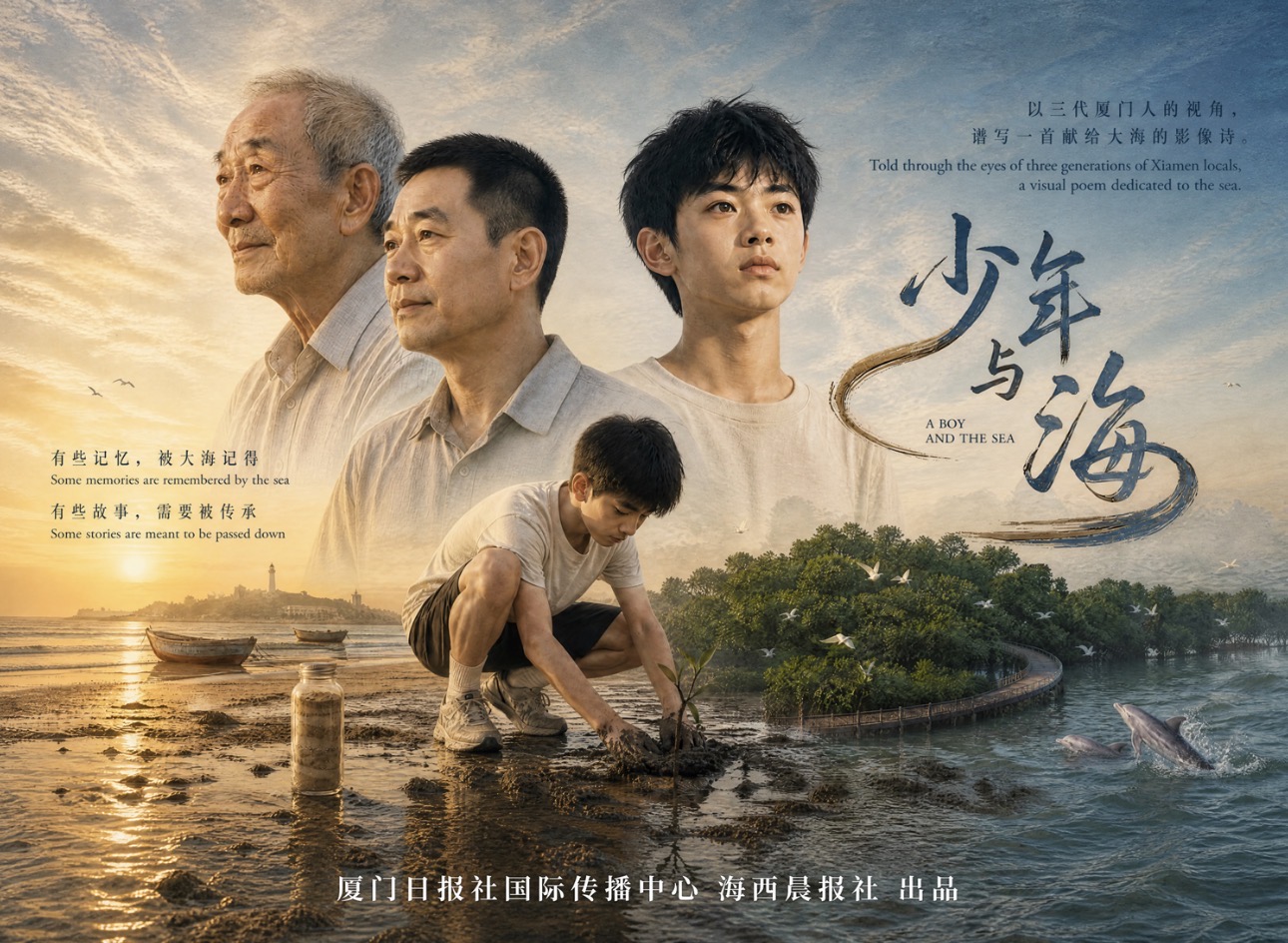 《少年與海》AI系列短視頻|第一集《爺爺的海》