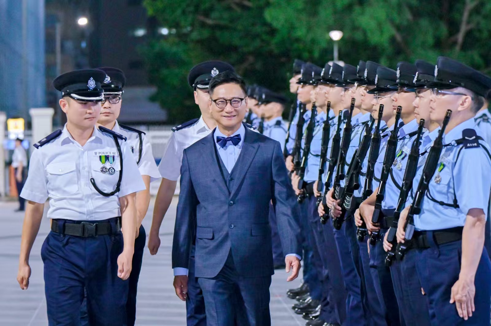 旺角警區輔警周年進修訓練結業會操圓滿舉行 132名學員完成訓練 崔揚安任檢閱官勉堅守崗位服務社群