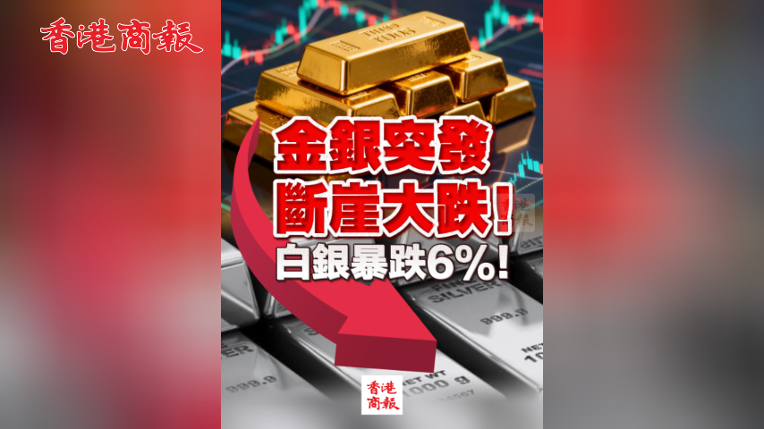 有片丨金銀突發斷崖大跌！白銀暴跌6%！
