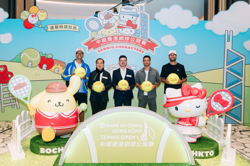 中銀香港網球公開賽2026將於1月4日至11日舉行 聯乘 Sanrio人氣角色齊聚銅鑼灣希慎廣場