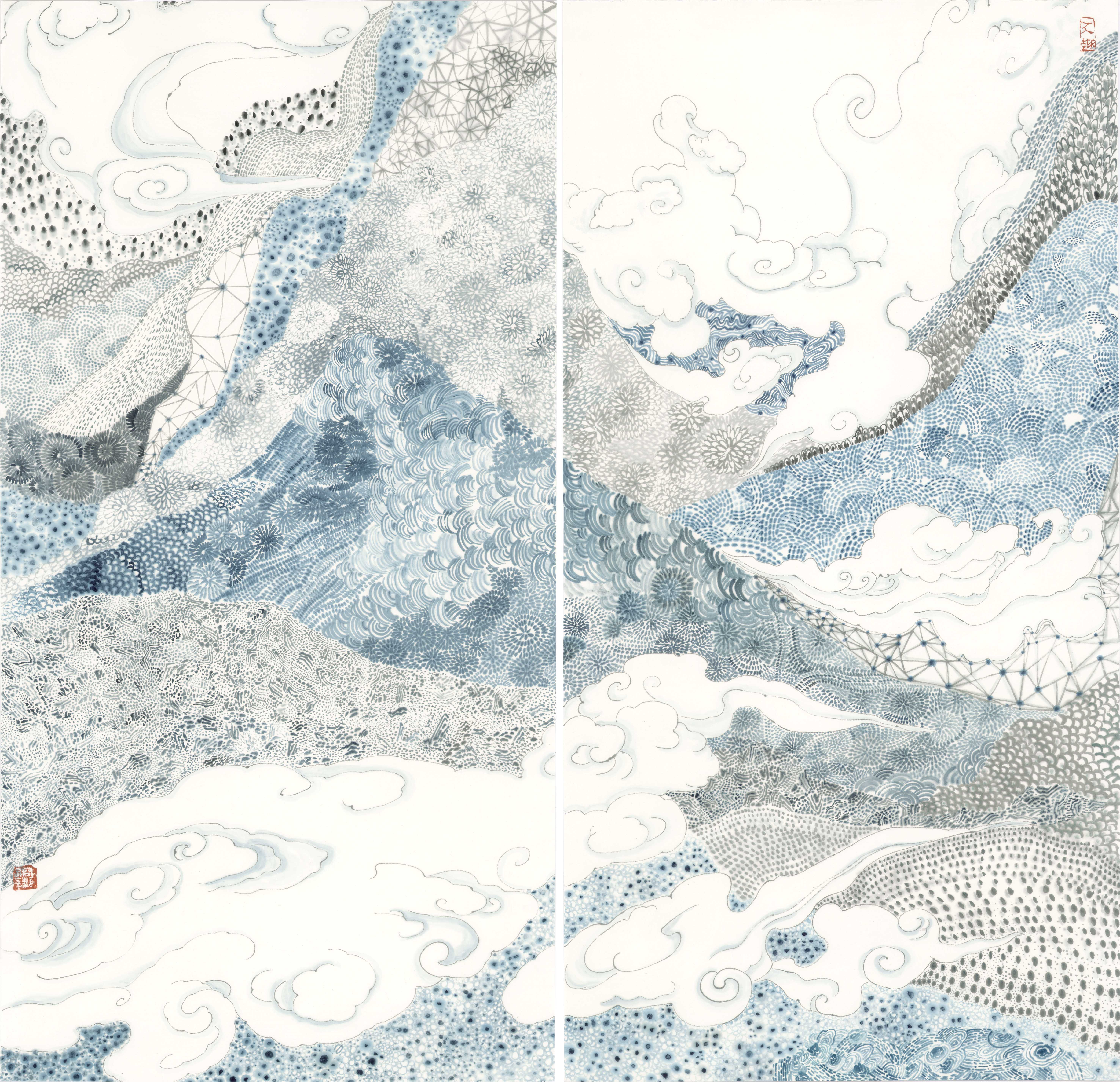 容藝文 青靄 紙本水墨 138x138cm 2022.jpg