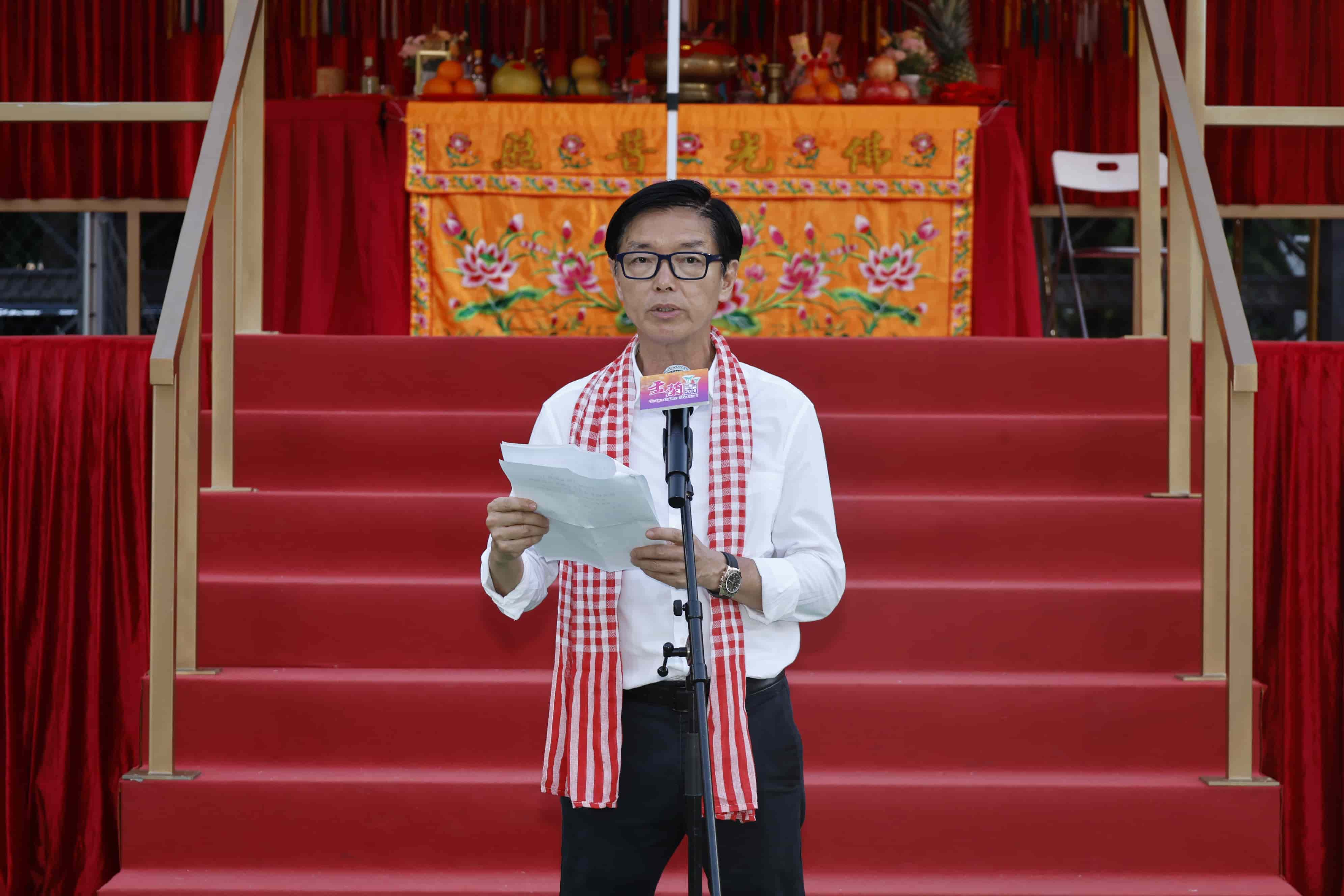香港潮屬社團總會盂蘭勝會保育工作委員會主席胡炎松致謝辭.JPG